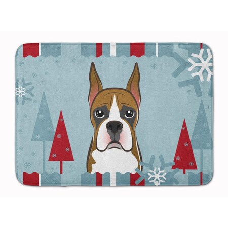 Carolines Treasures Winter Holiday Boxer Machine Washable Memory Foam Mat BB1719RUG